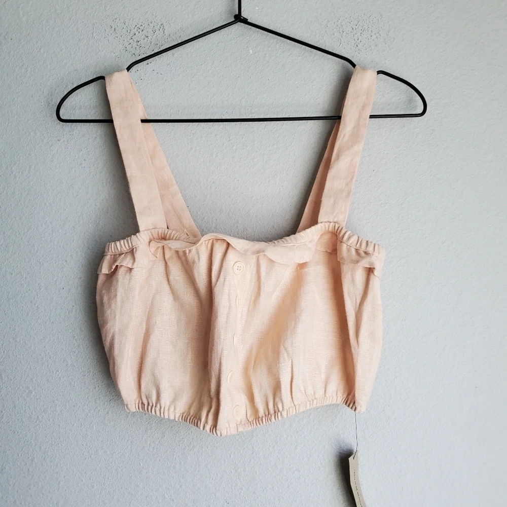 Reformation Carolisa Skirt Set in Peach size 6 NWT